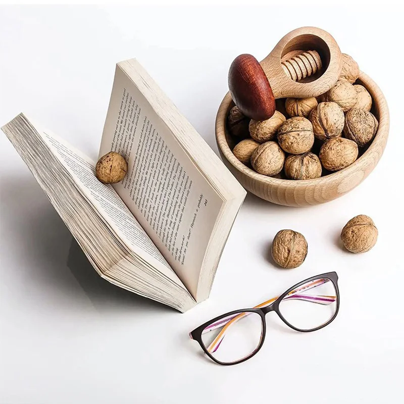 Creative Mushroom Shape Nutcracker Wooden Walnut Shell Walnut Loosening Clip Nut Easy To Crack Adjustable Shell Opening Tool