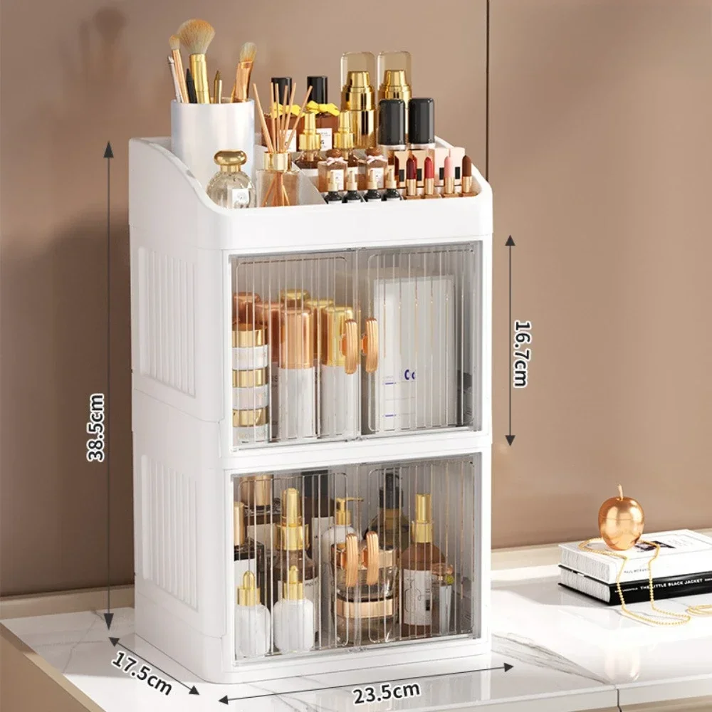 Storage Box Self Adhesive Storage Box Transparent Storage Box Lockable Storage Box Foldable Storage Box Bedroom Simple Organizer Boxes MultiLayer Stationery Storage Rack Cosmetics and Skincare Product Organizer