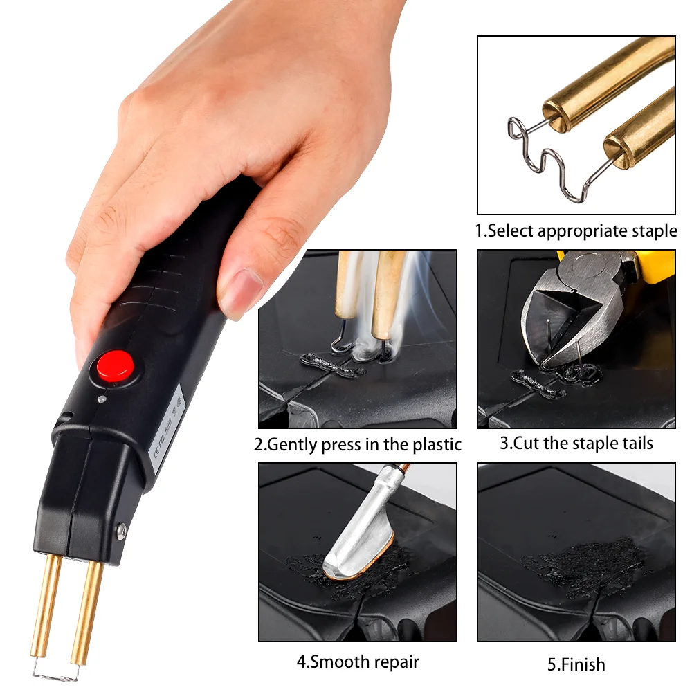 100W Plastic Welding Machine,Car Bumper Repair Welding Gun Set,50/100W Soldering Iron,Home Multifunctional Cordless Welding Tool 3