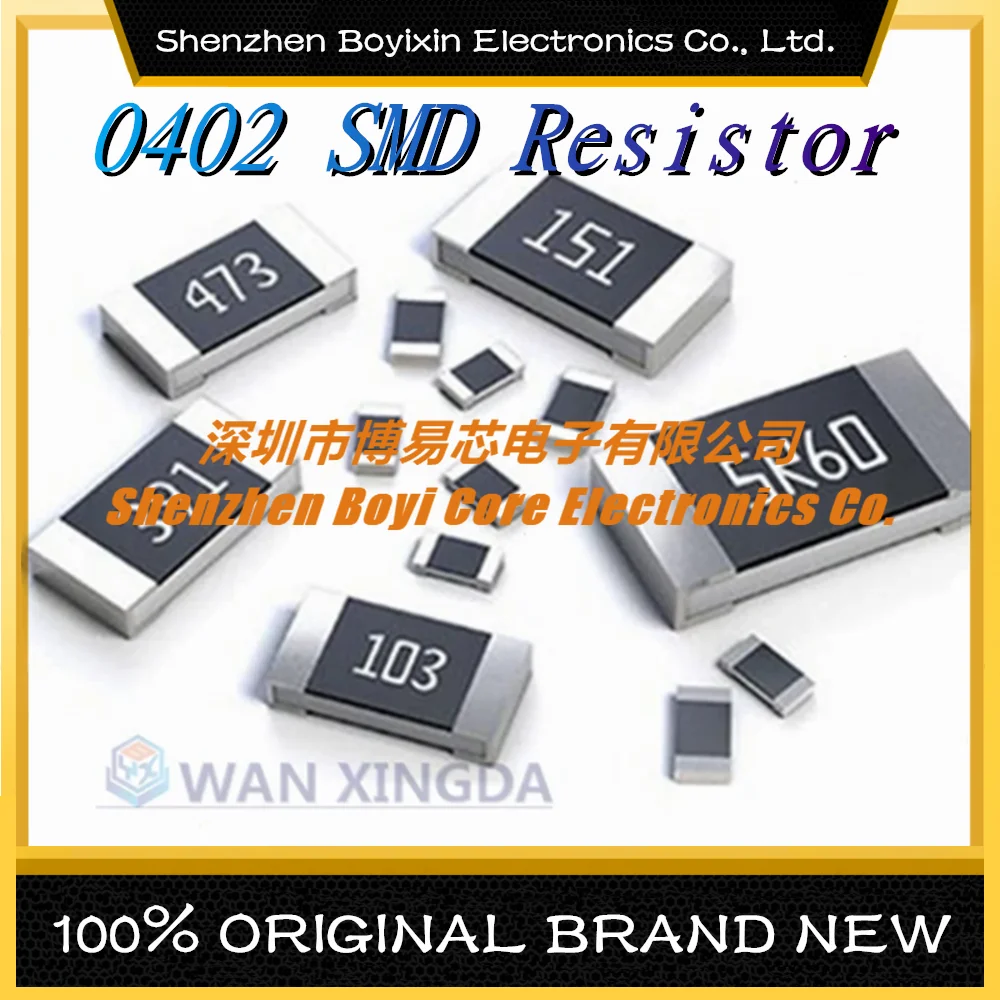 100Pcs SMD 0402 1%  High Precision Resistor 1R 2R 3R 4R 5.6R 10R 20R 30R 40R 56R 68R 82R 0.1R 100R 220R 470R 1K 10K 20K 33K 82K