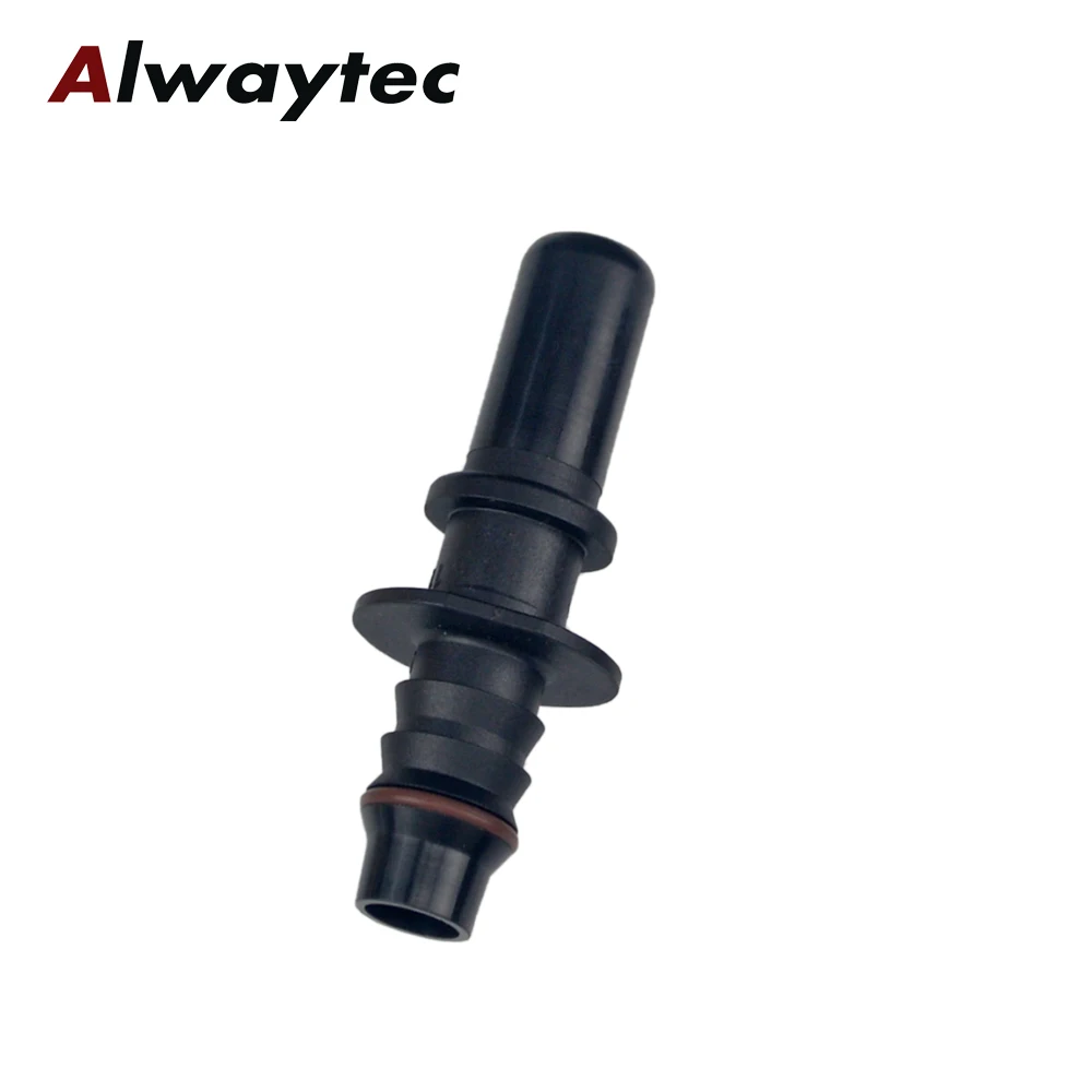 Accoppiatore della Linea del Carburante a Sgancio Rapido, Connettore a Gomito Dritto in Nylon Nero, Accoppiatore della Linea del Carburante in Plastica per Tubo Flessibile in Gomma per Connettore