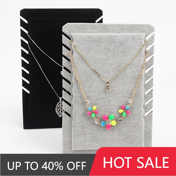 2023 Necklace Display Stand Rack Jewelry Pendant Chain Display Holder Neck Velvet Bust Simple Easel Jewelry Organizer Stand