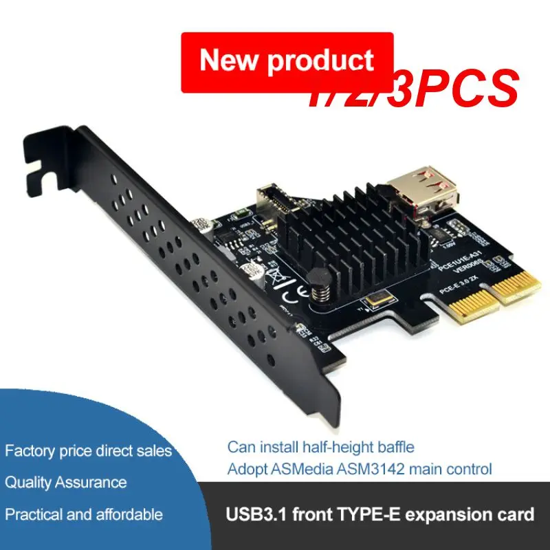 

1/2/3PCS 2X to USB3.1 A-Key Gen2 Front Type-E Expansion Card,10Gbps Type-E Internal 20-Pin Front Panel Connector Riser Card