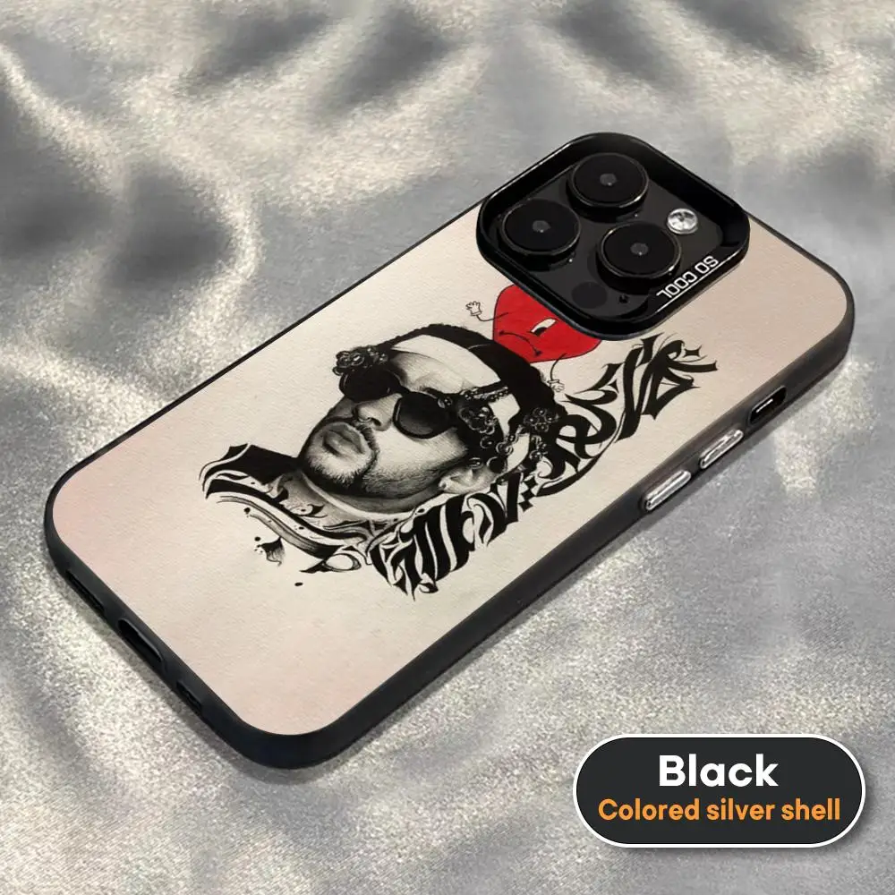 Stylish Silver Shell Phone Case Featuring Singer D-Dellafuente Design