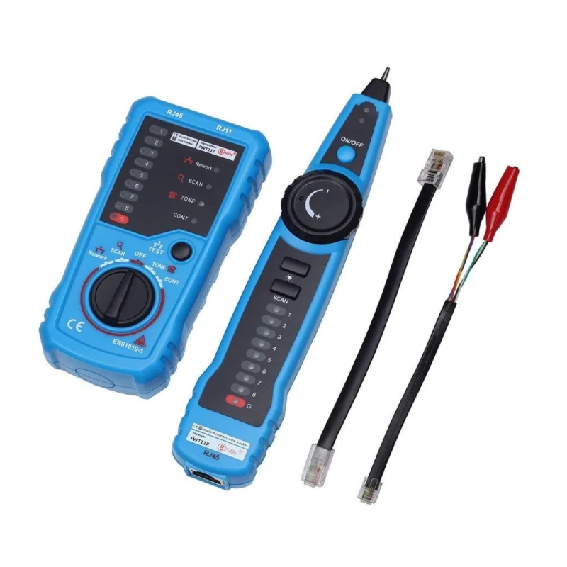 

Тестер для телефонных проводов FWT11 RJ11 RJ45 Cat5 Cat6