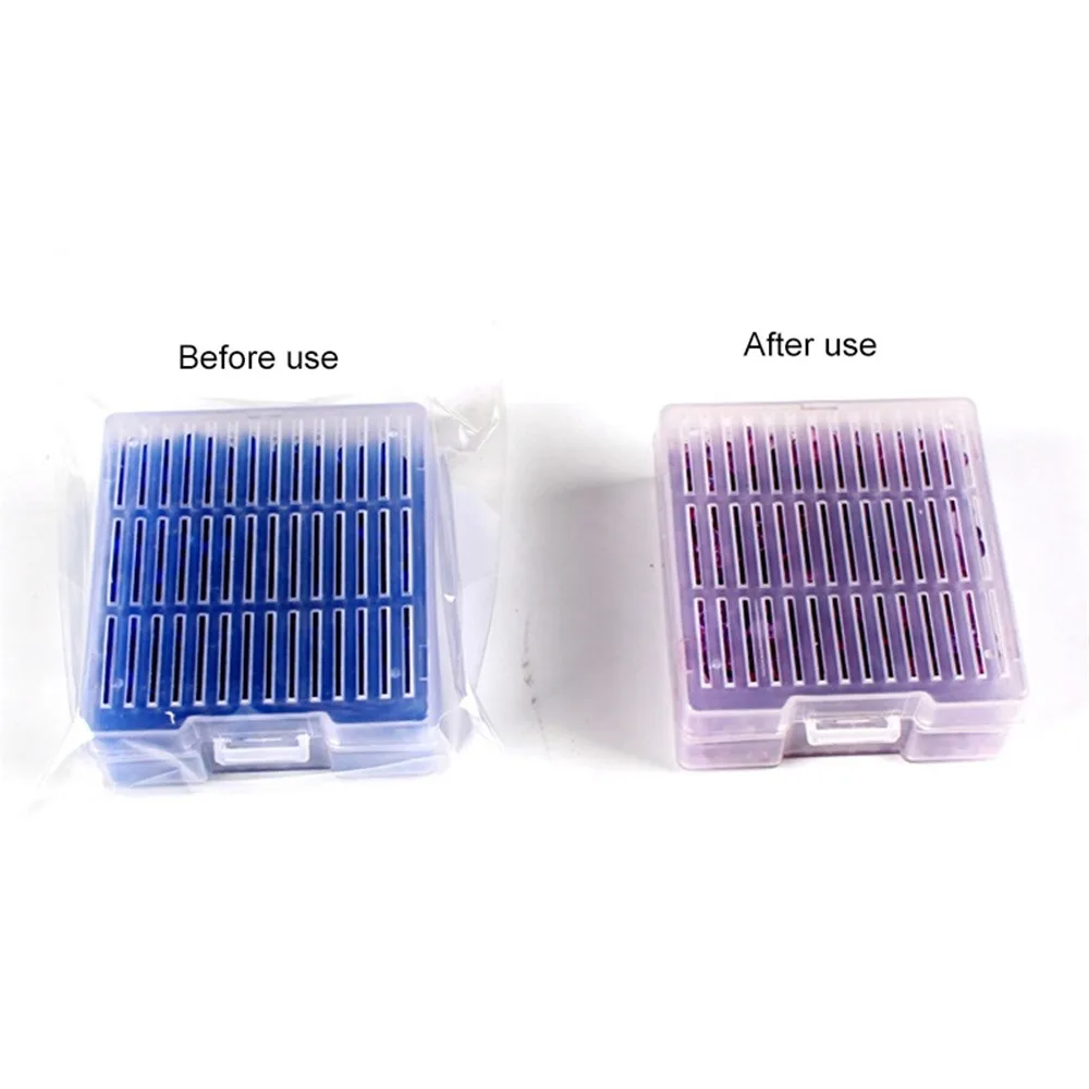 Silica Gel Box Reusable Blue Silicagel Moisture Absorb Beads Absorbent Desiccant Box Color Changing Indicating 1Pcs