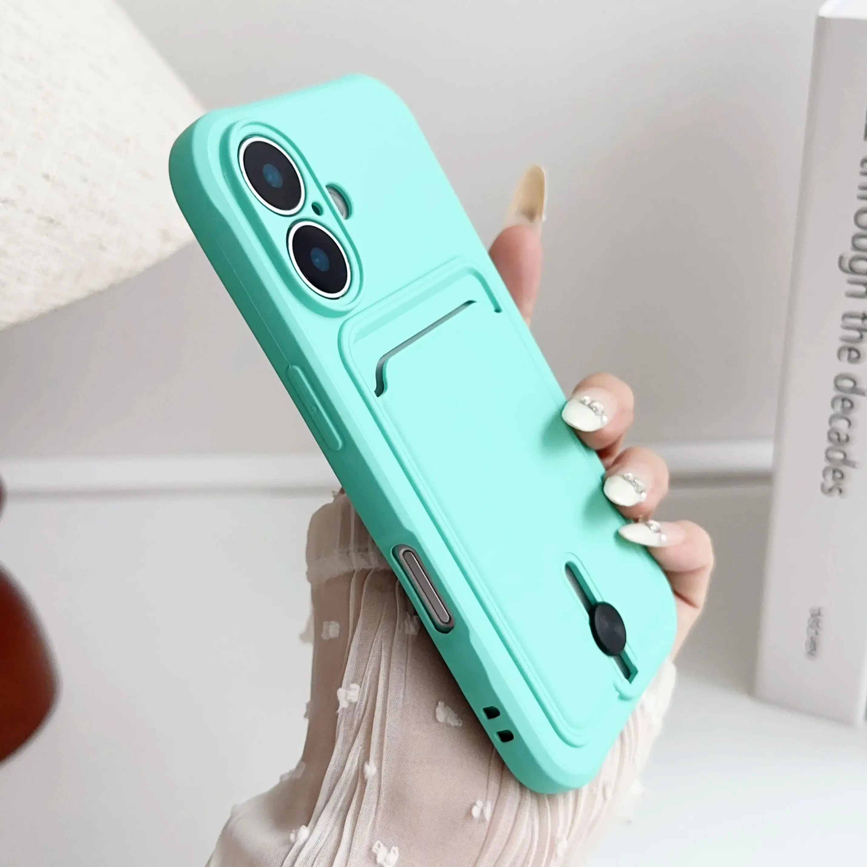 Streamlined Silicone Wallet Card Holder & Soft Bumper Phone Case