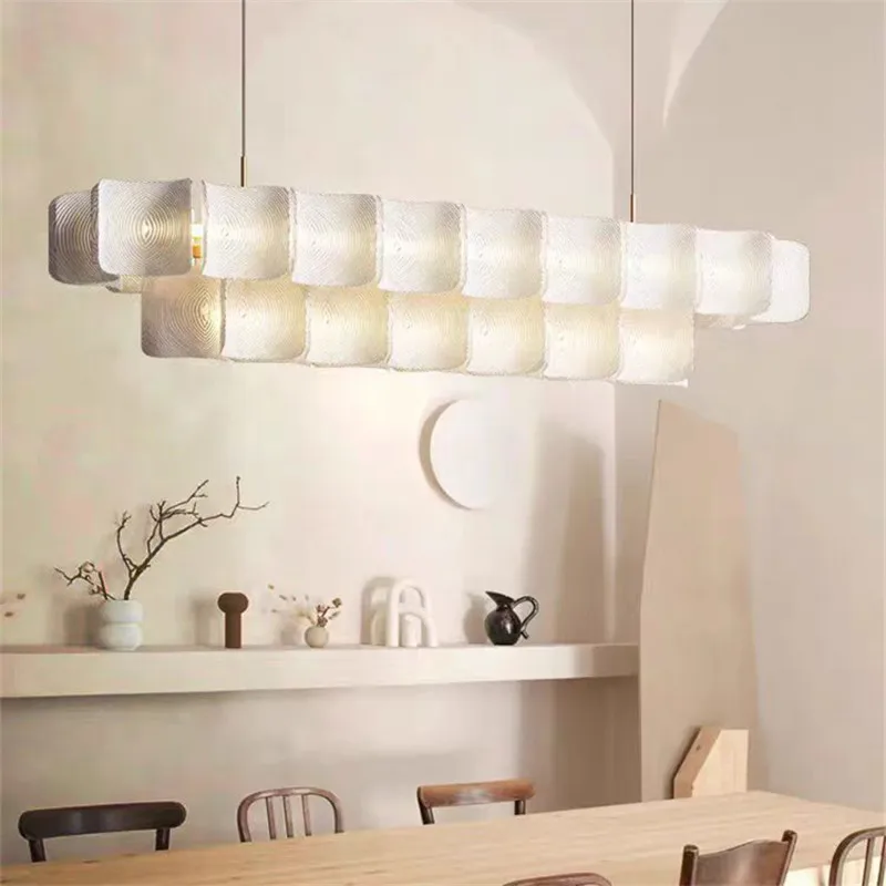 Soggiorno creativo Grande lampadario Minimalista Wabi Sabi Lampadario a LED per Villa Camera da letto Casa Lampada a sospensione nella hall bianca nordica - immagine 3