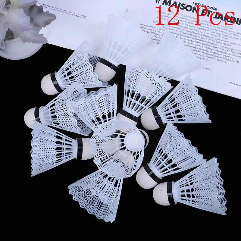 12Pcs Plastic Badminton Shuttlecock For Practice Kids Entertainment