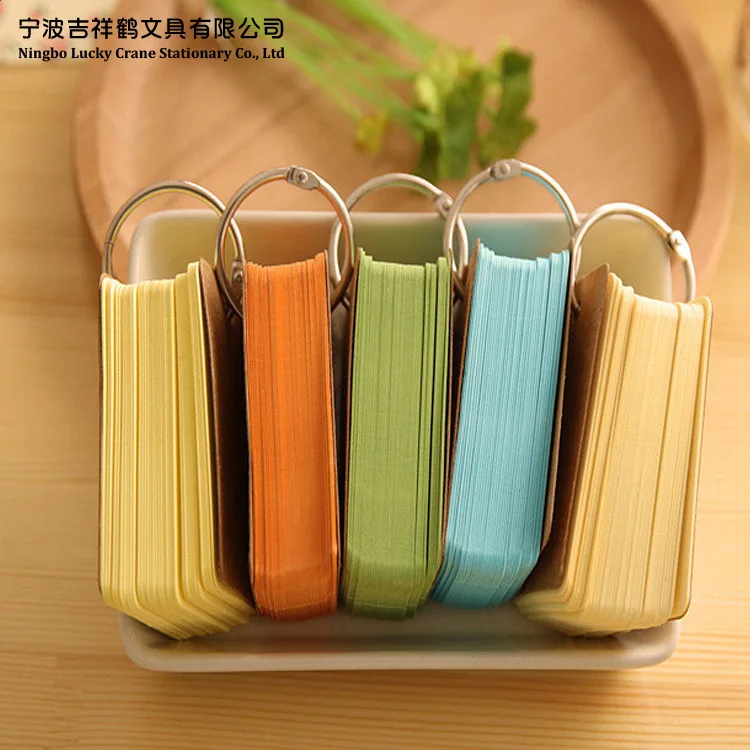 

2Pcs Portable notepad Carry on word book Card loose leaf notebook Lovely Korean creative ring buckle notepad for college student
