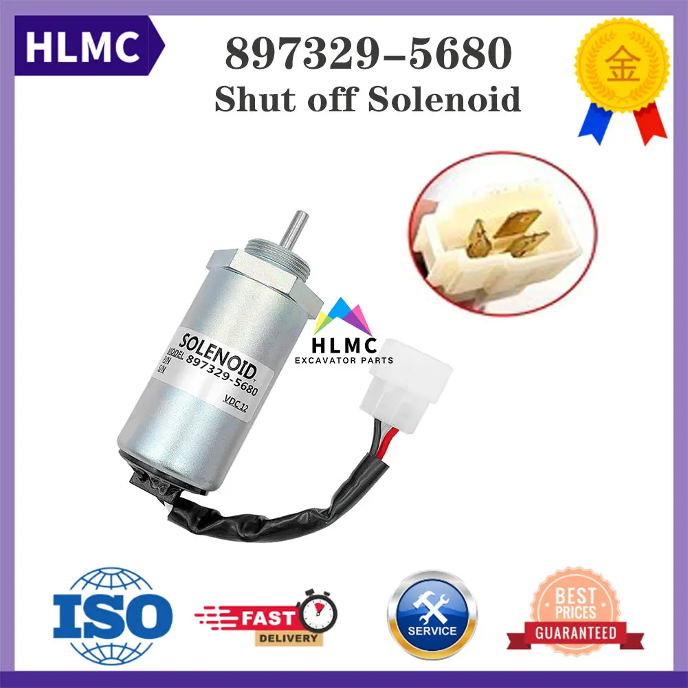 

Fuel Shut off Solenoid MV1-81 12V for Isuzu Engine 4LE2 for Hitachi Excavator EX35U EX27U EX50U ZAXIS35U 897329-5680