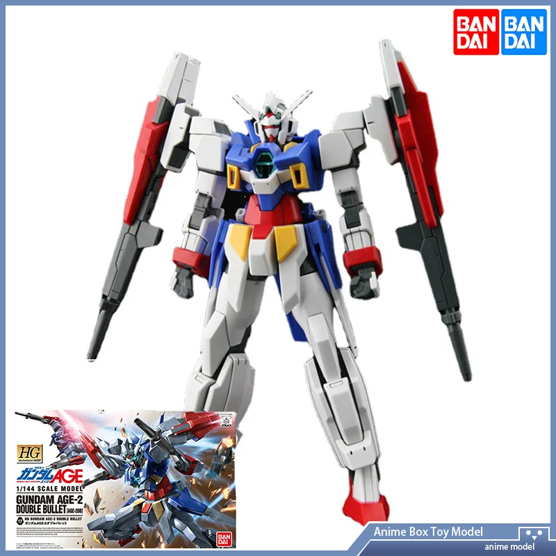 

[In Stock]Bandai Gundam Model Kit Anime Figure HG 1/144 AGE 2 DOUBLE Bullet Genuine Gunpla Model Action Toy Figure Toys for
