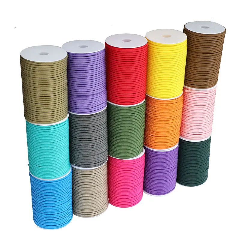 Alomejor Corda Multiuso, 100m 9 Fili Corda Paracord per Paracadute Universale Durevole Corda di Sopravvivenza Corda Elastica da Tenda per attività All'aperto(Cachi