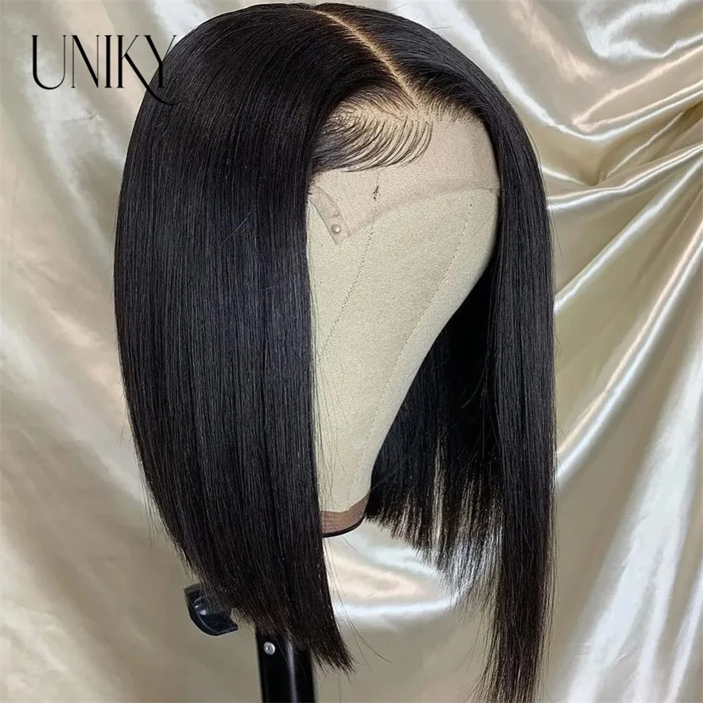 

Wear Go Glueless 13x4 Brazilian Lace Front Human Hair Wigs Short Straight Bob Wig For Women Remy 4x4 Closure Bob With Baby Hair