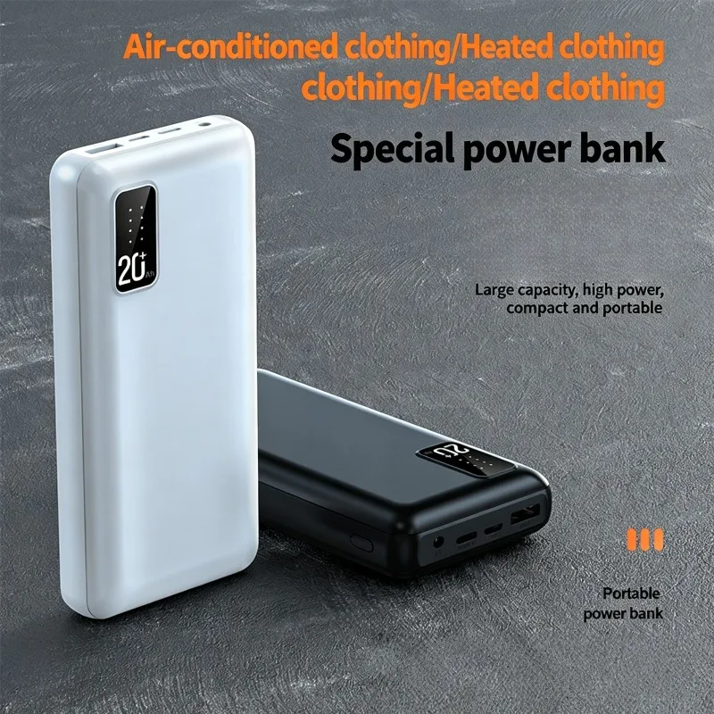 10000/20000mAh 7.4V 12V 아이폰용 에어컨 가열 의류 전용 보조 배터리, 가열 장갑, 모바일 보조 배터리