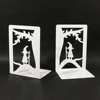 Hollow-out Metal Bookends Hourglass Design Metal Bookends for Home Office Decorative Book Stoppers Book Holders 3