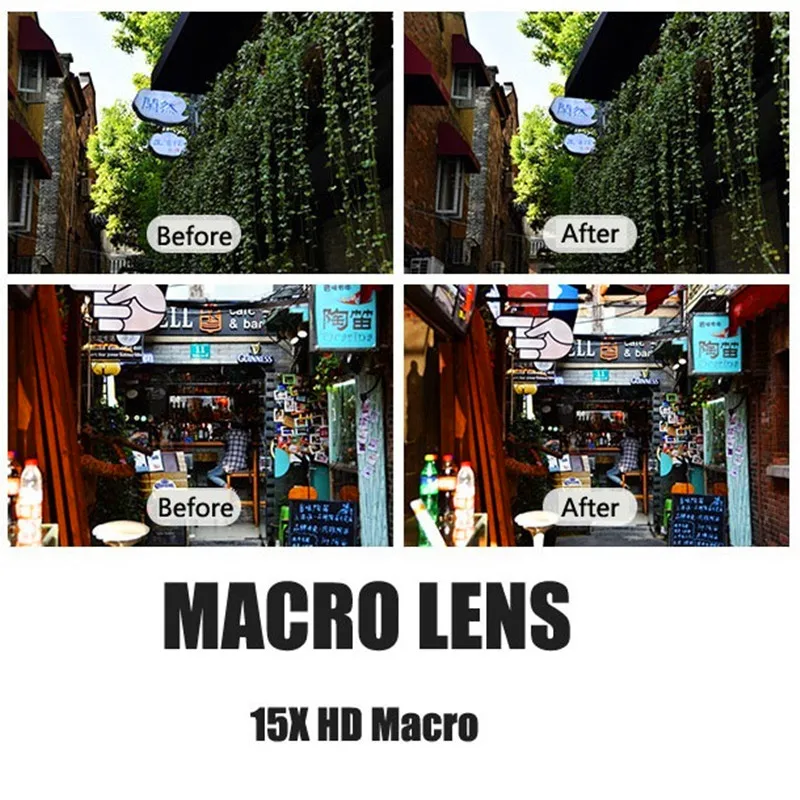 Premium 15X 4K HD 2-in-1 Macro and Wide Angle Phone Camera Lens