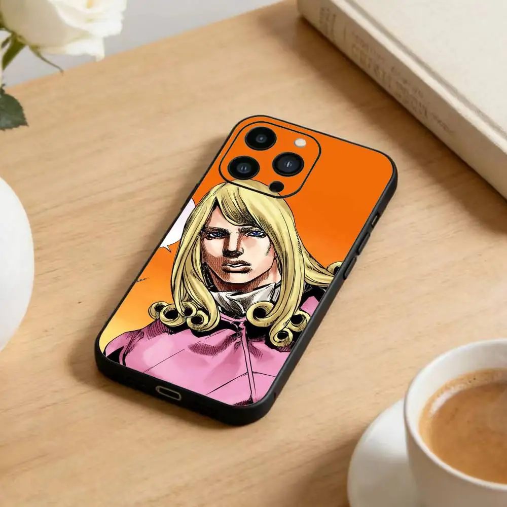 K-Anime Jojo's Bizarre Adventure Soft Silicone Black Phone Case