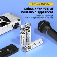 PALO 1.5V AA Li-ion Rechargeable Battery 3500mWh Lithium 2A Batteries With 1.5V AA AAA Li-ion Battery Intelligent Charger Box 4