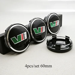 Elegant Car Wheel Hub Caps - Set of 4, Premium Rim Logo V Badge (V 60mm Hubcaps)