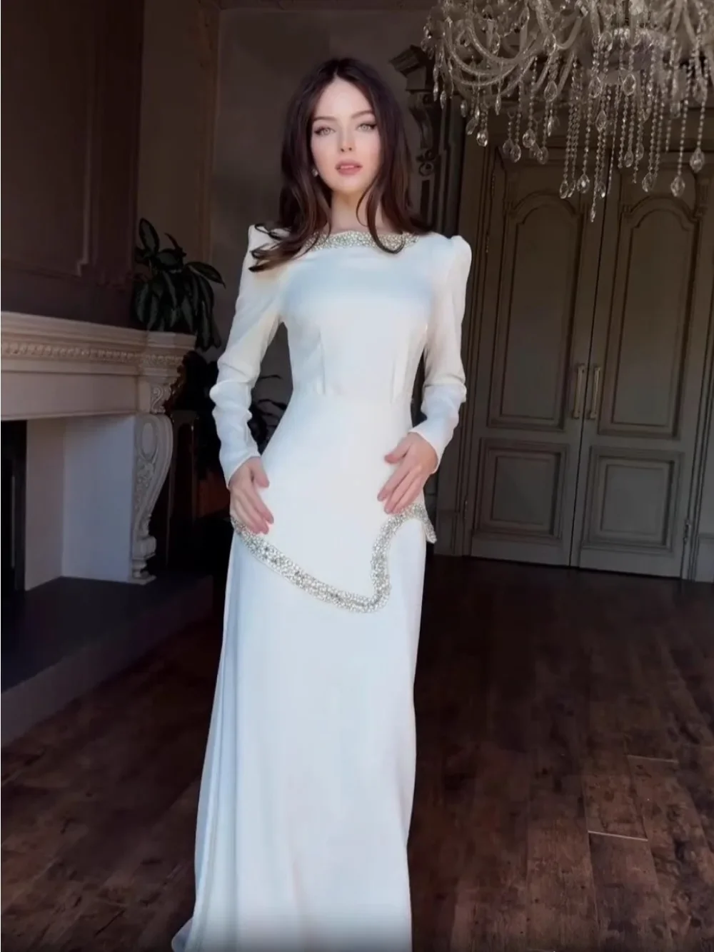 Extra Beautiful Pleated Skirt Suit for Arab Dubai Turkey Middle East Women Outfit set