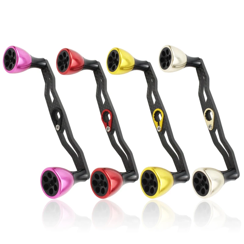 130MM Carbon Fiber Angeln Griff Legierung Knöpfe 7X4MM/8X5MM Löcher Für Dawa/Shmano Baitccast Wasser-tropfen Reel DIY – Detail 2