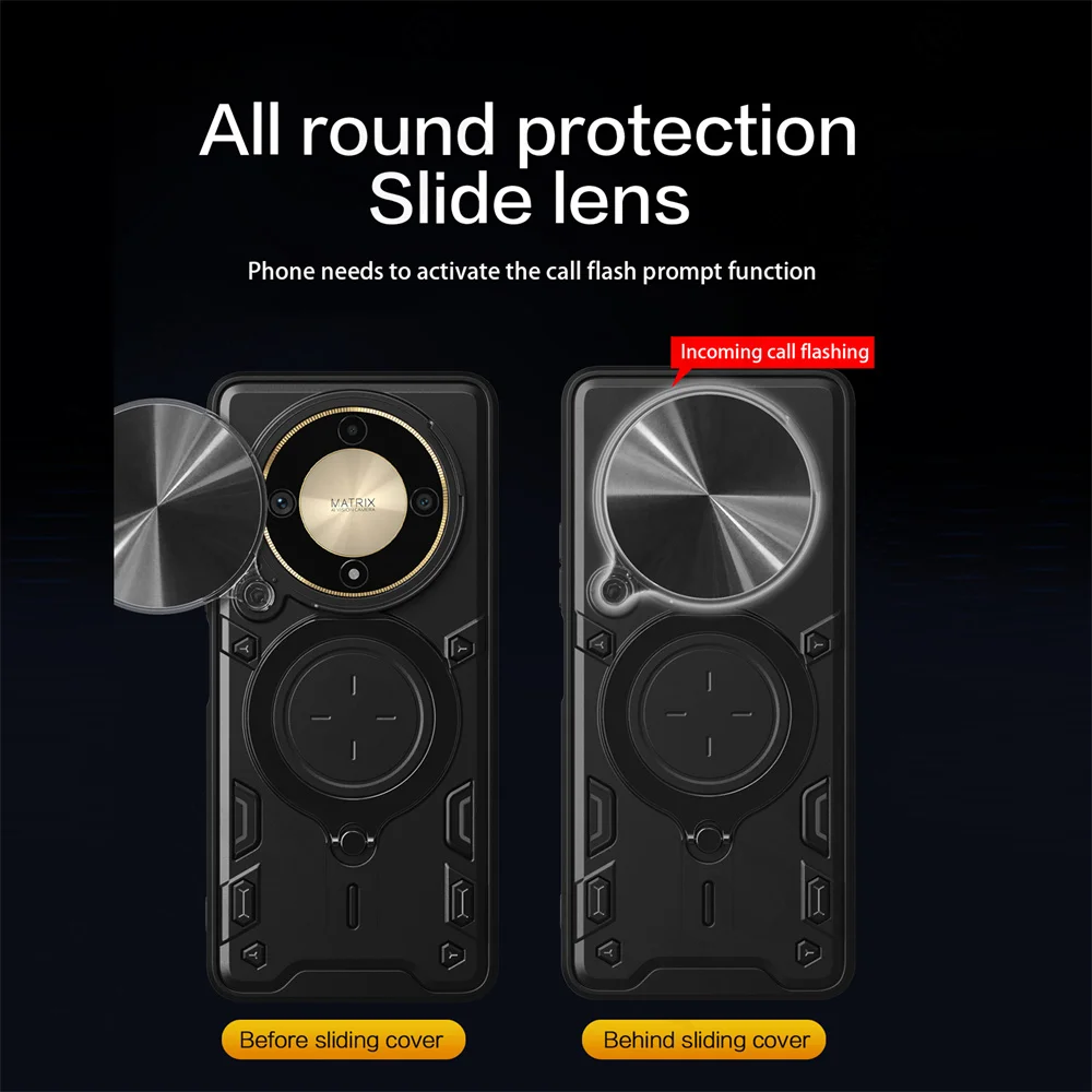 Magnetic Rotating Camera Slide Protector Case with 360° Stand for Honor ...