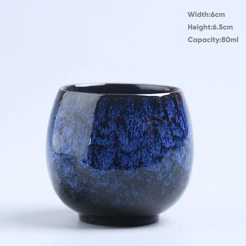 Tea Cup 1pcs/2pcs/4pcs Kiln Change China Ceramic Tea Cup Porcelain Kung Fu Cups Set Pottery Drinkware Tableware Egg Style