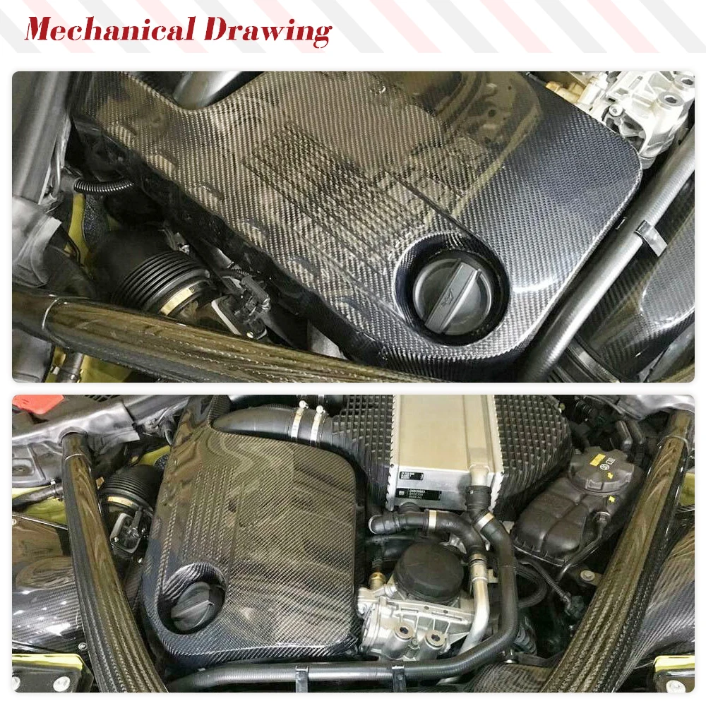 エンジンカバー BMW F80 M3 F82 F83 M4 14-19 18のカーボンファイバーリファイバーカーフードエンジンカバーキャップ Carbon Fiber Refit Car Hood En Engine Cover 14-18 BMW MシリーズF80 M3 F82 F83 M4のための本当