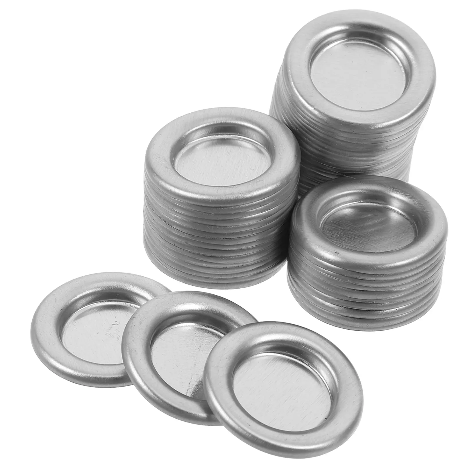 50Pcs Incense Cone Holder Incense Cone Tray Plate Aluminum Alloy Sliver Container For Holder Zen Buddha Supplies