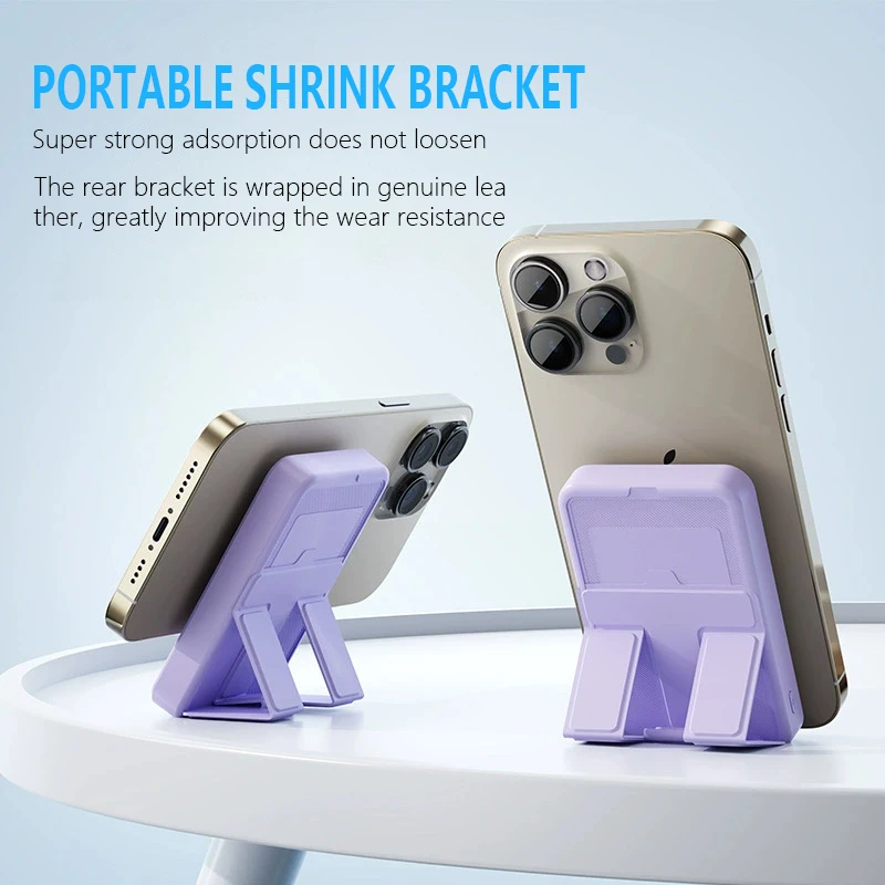 Powerbank 10000mAh Wireless PD15W / PD22.5W Bracket design Power bank Fast charge For Magsafe power bank For Power bank iphone 4
