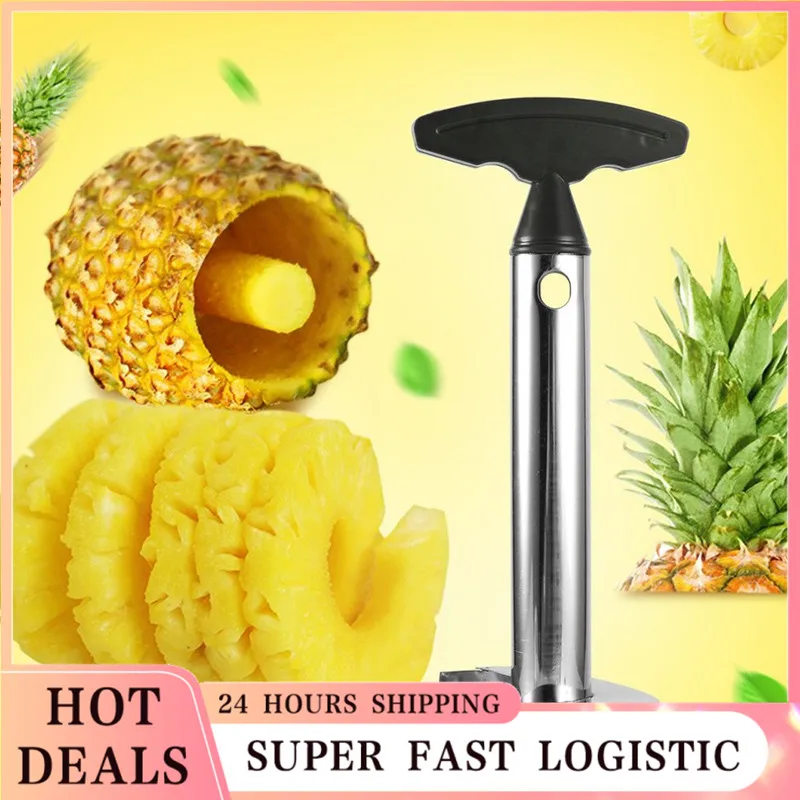 New Stainless Steel Pineapple Corer Slicer Spiral Cutter Fruit Corer