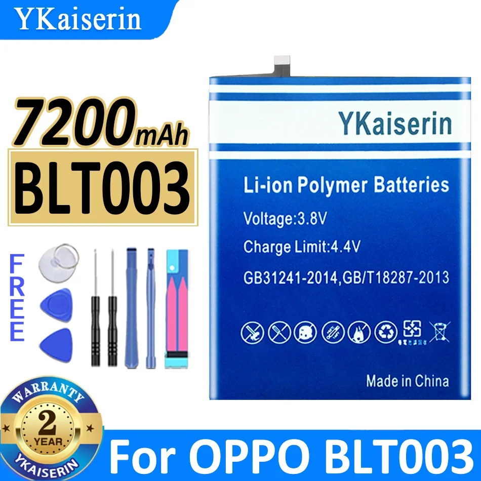 

YKaiserin 7200mAh Replacement Battery for OPPO BLT003 Realme Pad Mini Wi-Fi Realme Pad Mini 4G/LTE RMP2105 Batterie Warranty