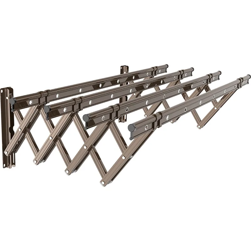 Retractable Clothes Hanger Balcony Clothes Rack outside the Window Push-Pull Folding Hanger Outdoor Clothing Rod