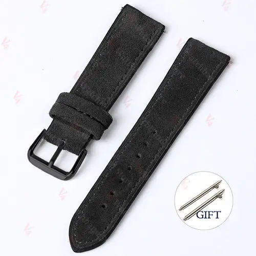 18mm 19mm 20mm 22mm Vintage Suede Cowhide Watch Strap Handmade Watch Band Gray Brown Green Quick Release Bracelet for Men Women - Image 11