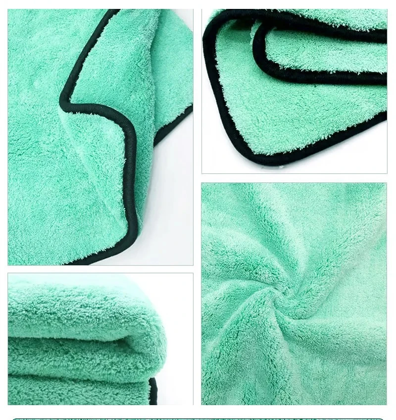 1200GMS Superweiches Premium-Mikrofaser-Trockentuch Deluxe-Handtuch Haushaltsreinigungstücher Ultra-Absorbancy-Autowaschtuch 1 Stück – Detail 4