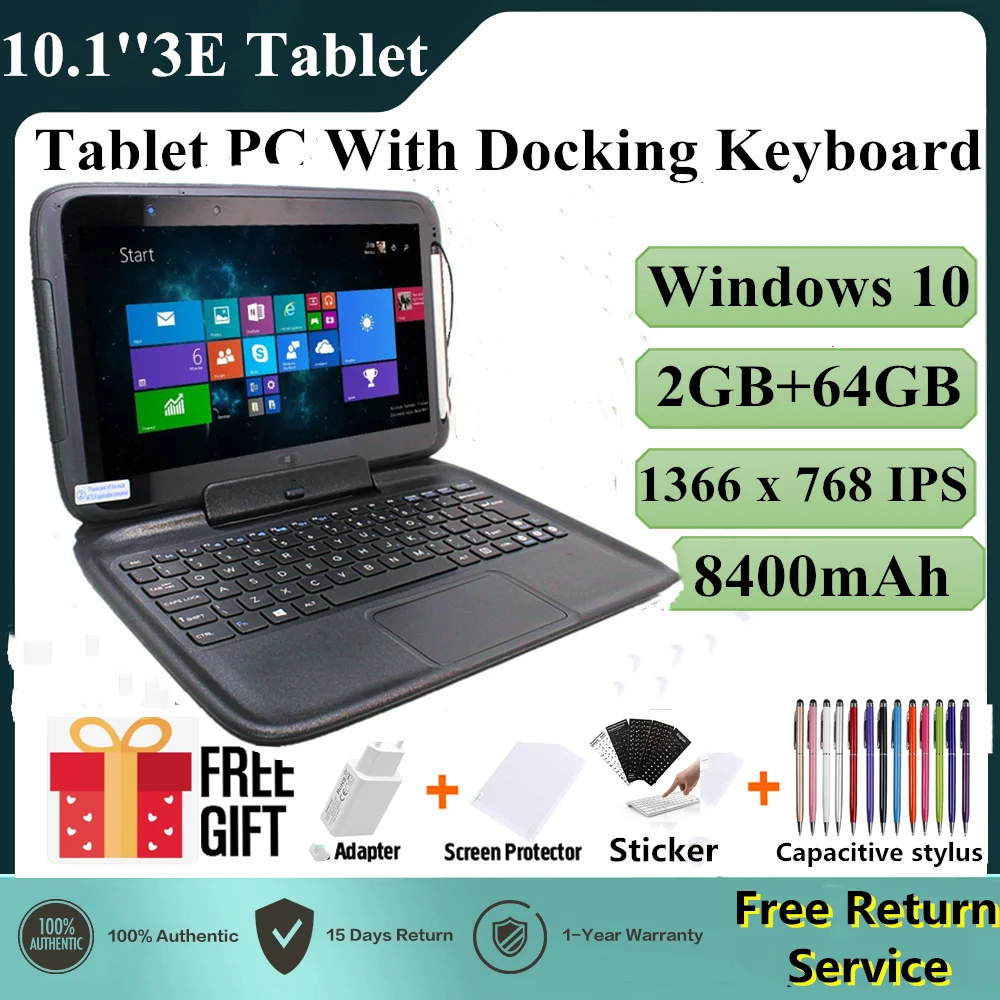 RCA 12.2 Windows 10 2-in-1 Tablet with Travel Keyboard