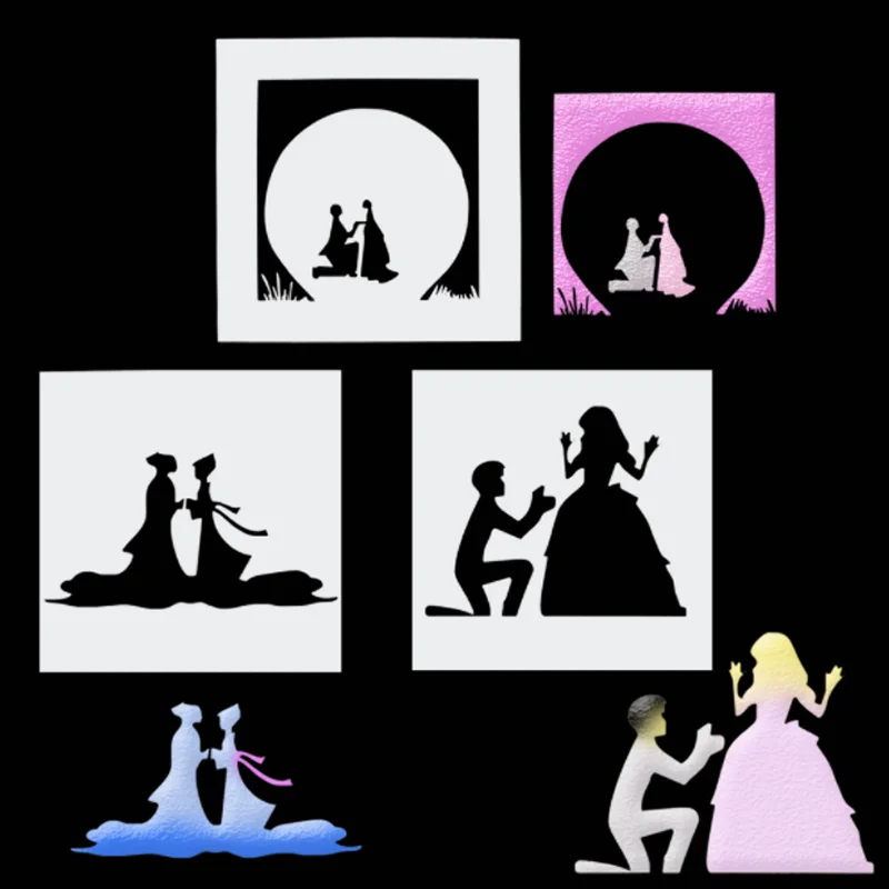 

Трафареты Tanabata для украшения пары, 13 х13 см