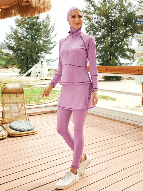 Burkini Muslim Swimwear 2022 Burkini Femme With Hijab Long Musulmane Modest  Muslim Clothing Muslim Swimming Suit For Women - AliExpress