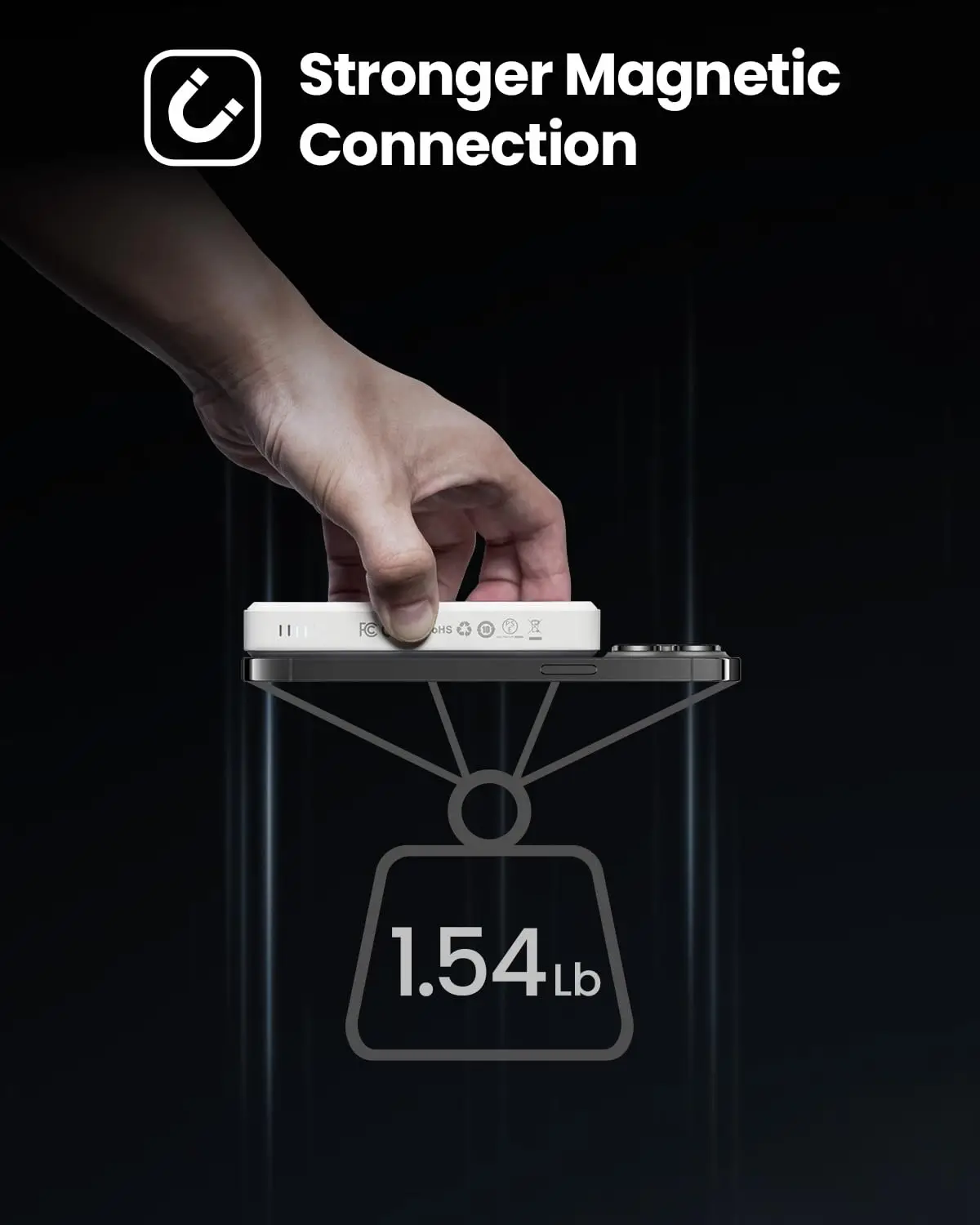 SHARGE Power Bank 10000mAh Magnetic Wireless Fast Charge 20W With Active Cooling Fan Auto-wake for iPhone 15 14 Pro Max Magsafe