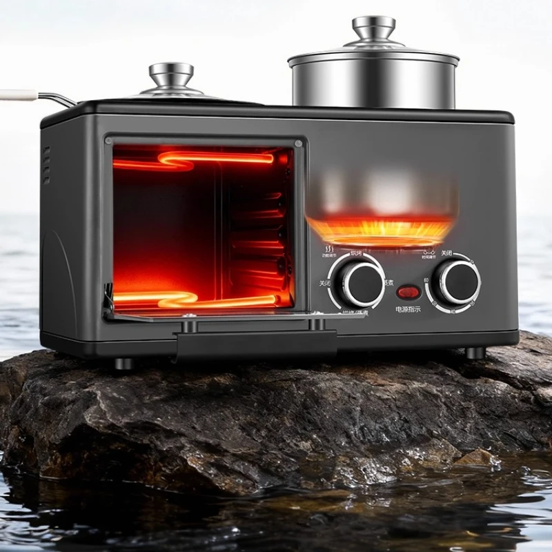 Breakfast Machine Lazy Multi-Functional Household Small Oven Bread Toaster Grill Steak Machine Steamer Cooker