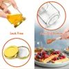 3oz Mini Honey Jars with Dipper, Empty Glass Jars for Baby Shower Favors/Wedding Favors Mini Jars with Wooden Dippers 3
