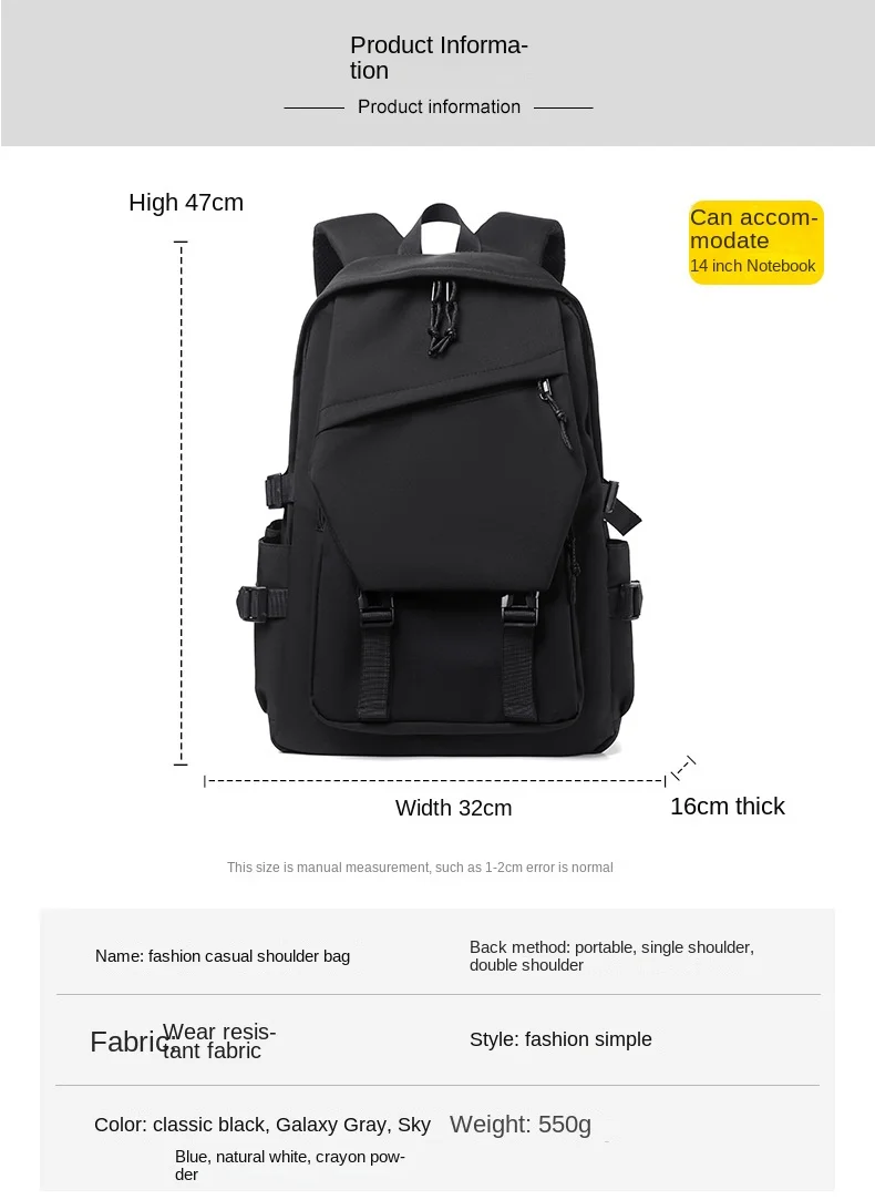 Backpack for Girls,Middle School, College Students,Versatile Flip Cover, Large Capacity Backpack for Junior High School Students 5