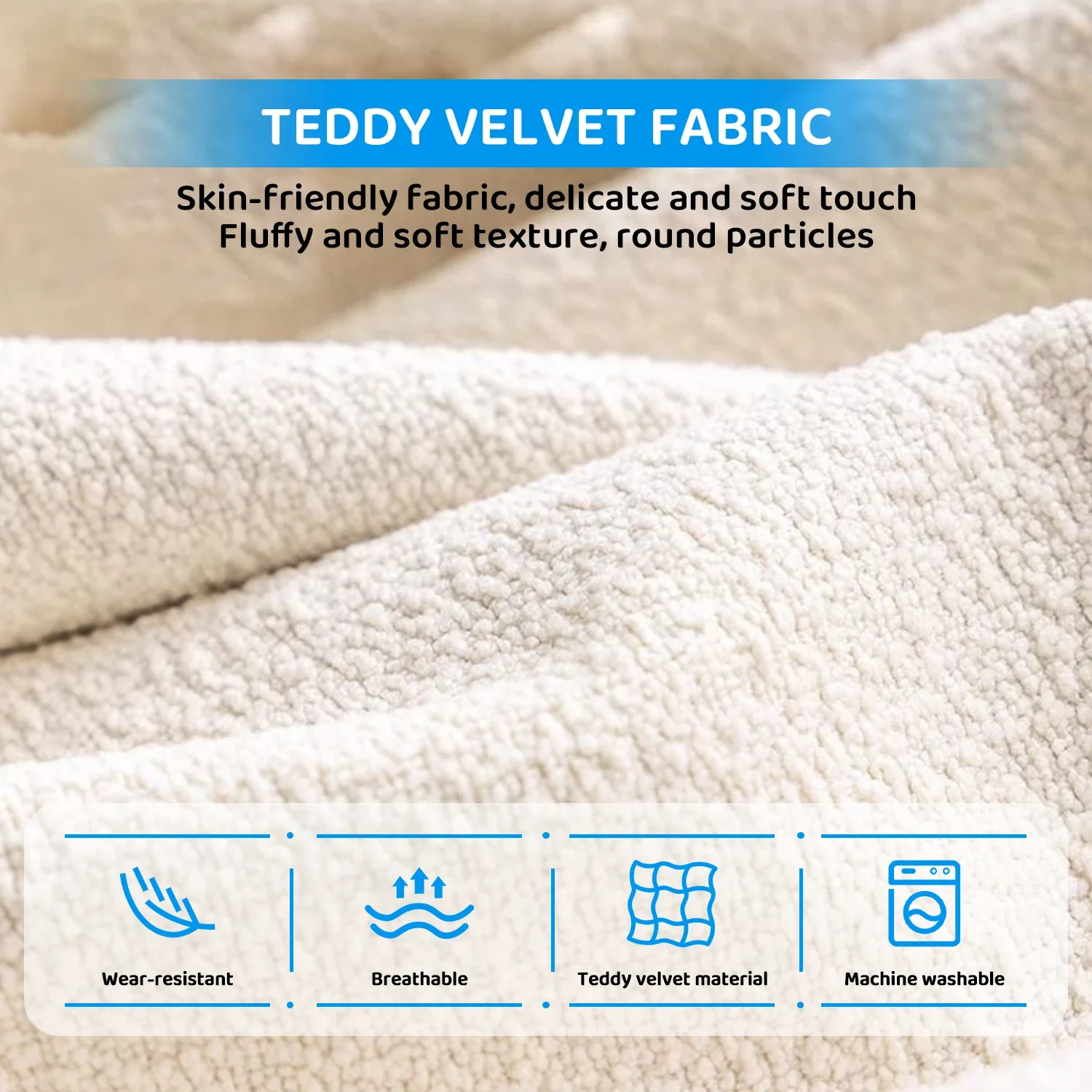 Custom Teddy Velvet Bench Cushion Non-slip Waterproof Stain-proof Removable 4cm/6cm/9cm Decoration/Sofa/Bay Window 4