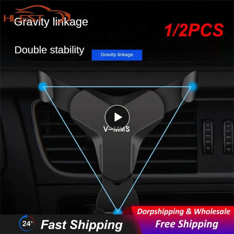 

1/2PCS Gravity Car Holder Auto Air Vent Mount Clip Bracket Cell Holder No Magnetic GPS Mobile Phone Stand for 14