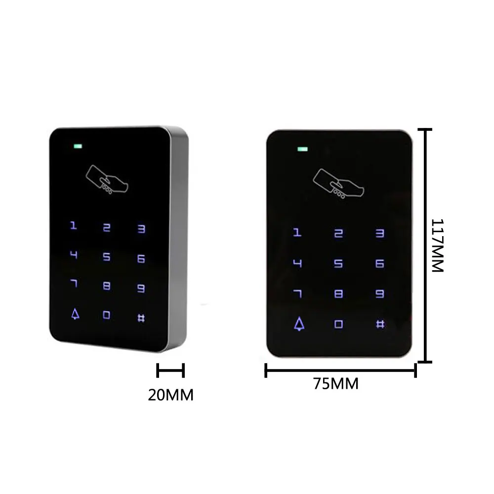 독립형 액세스 제어 터프 키패드 1000유저 RFID 카드 125K 지원 Wg26 리더 포맷 출력 2개 마더 카드