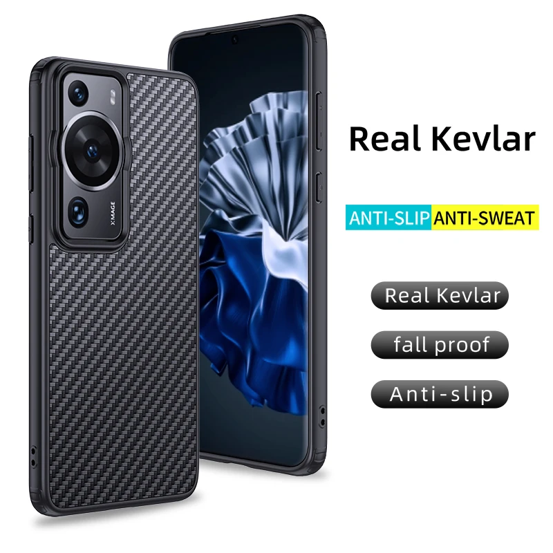 

Magnetic Wireless Charging Kevlar Aramid Fiber Magsafe Back Cover For Huawei P60 Pro P60 Shockproof Case For Huawei P60 Art