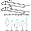 Wine Glass Hanging Rack with Screws Wall Mount Wine Glass Holder Hanger Storage for Bar Kitchen 5