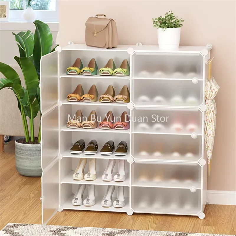 Plastic Organizer Shoose Storage Portable Design White Shoes Foldable Cabinet Bedroom Cabinets Zapatero Mueble Home Furniture