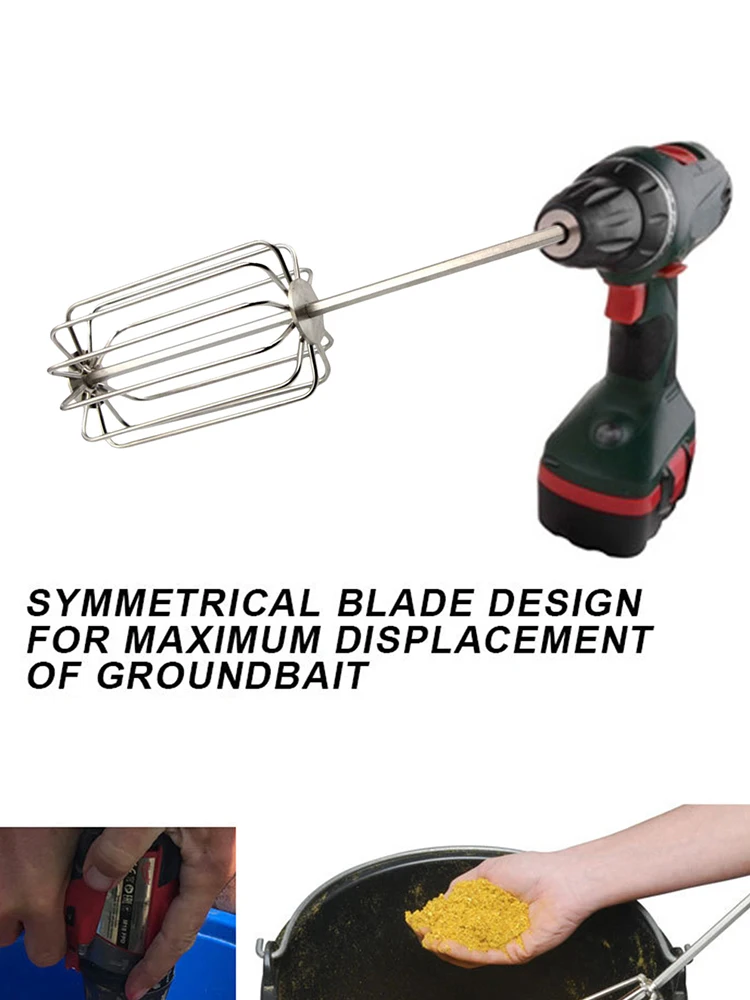 NEW Sturdy Groundbait Mixer Fishing Bait Carp Stainless Steel